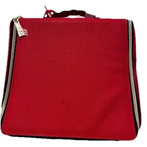 Estee Lauder Blockbuster Train Case Only Make Up Cosmetic Bag w Zipper & Tassel